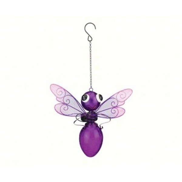 Regal Art & Gift Regal Art & Gift REGAL11577 Solar Dragonfly Lantern - Purple REGAL11577